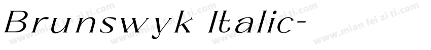 Brunswyk Italic字体转换